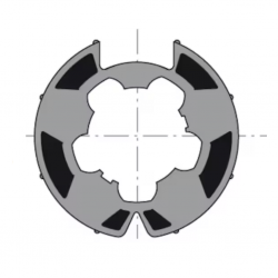 Roue Ø50 tube rond D60