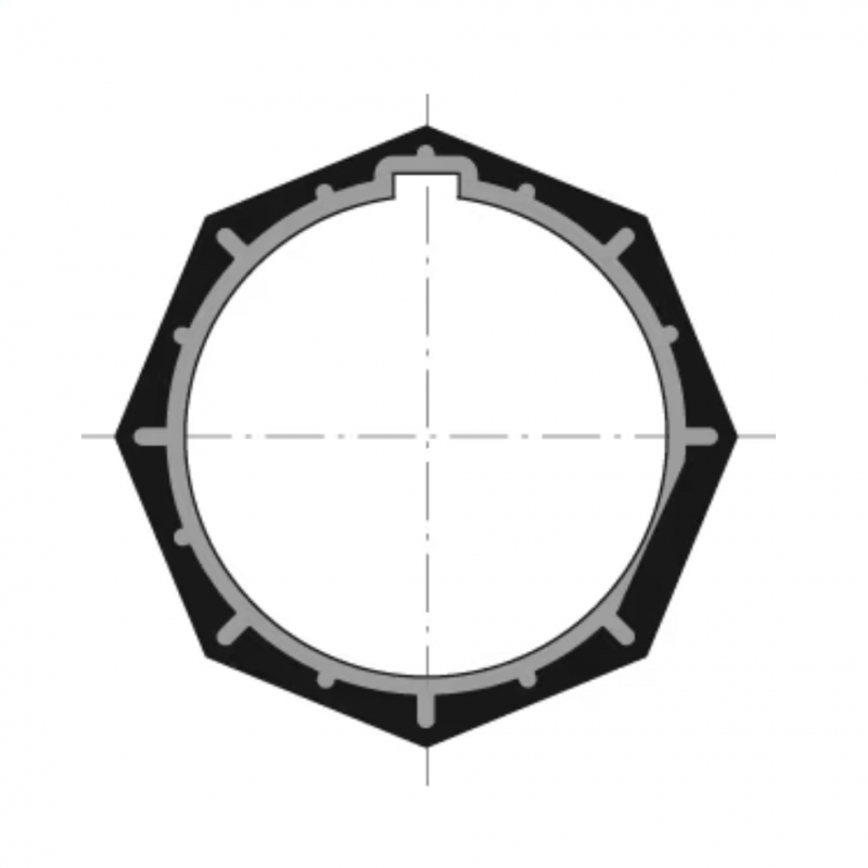 Couronne Ø60 Tube Octo D70