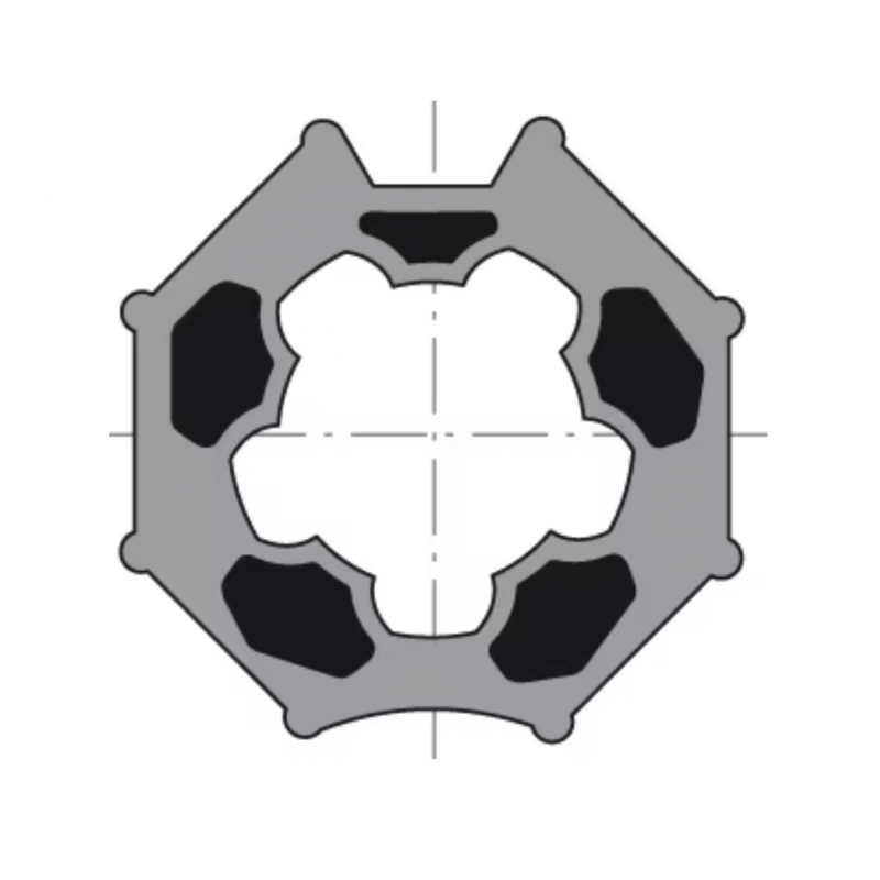 Roue Ø50 tube octo D60