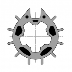 Roue Ø50 tube imbac D70